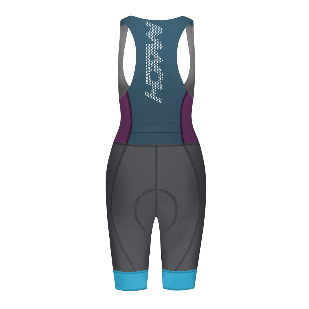 Women's Dynamic Evo Bibs - Titanium + Purple