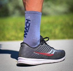 7” Performance Crew Sock - Mach Grey Mach Apparel 